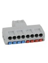 Terminal block for electrical connections with 8 outputs