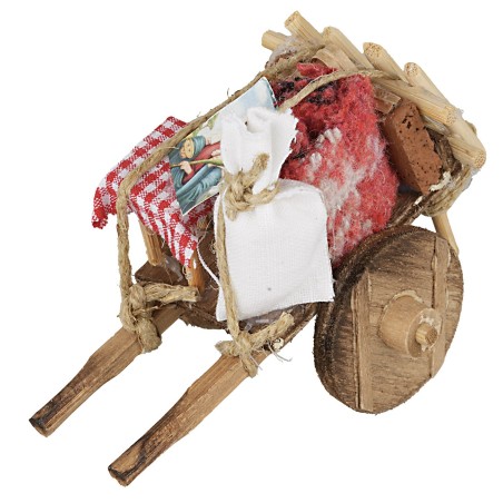 Carretto dello sfratto in legno cm 8x6,5X6 h legno, altezza