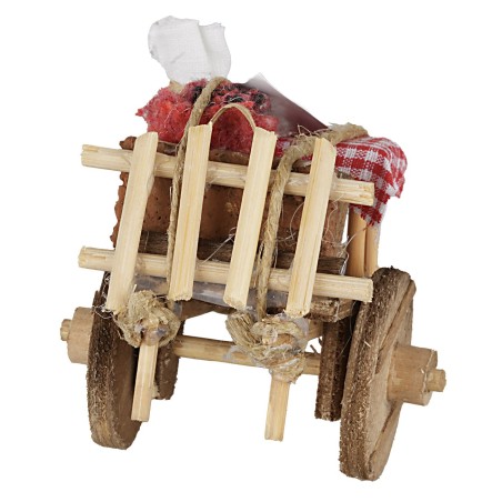 Carretto dello sfratto in legno cm 8x6,5X6 h legno, carretto