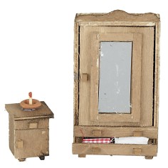 Set armadio e comodino in legno armadio, comodino, altezza 2