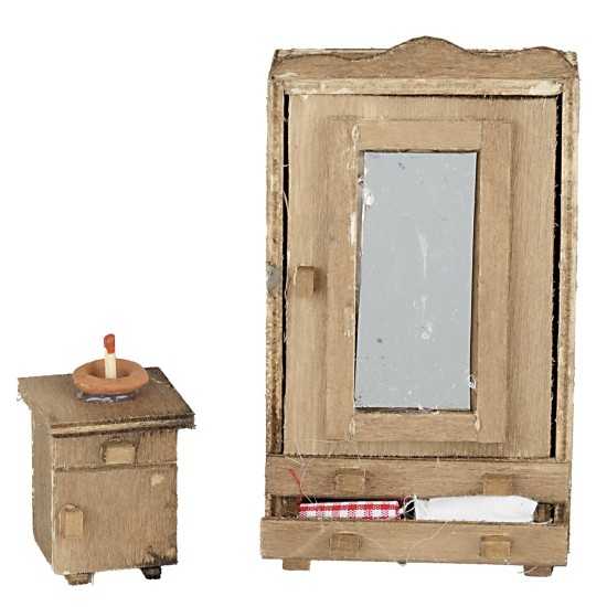 Set armadio e comodino in legno armadio, comodino, altezza