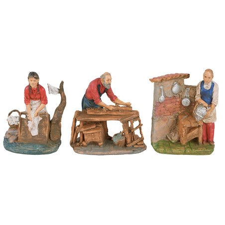 Set 6 artigiani 10 cm per presepe presepe, artigiani Mondo