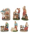Set 6 statuine a lavoro 10 cm per presepe lavoro, presepe