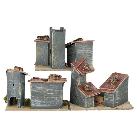 Casetta in cartone cm 14x9x10 h moss, cork, height, wood, door