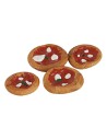 Set of 4 margherita pizzas ø 2 cm