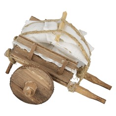 Carro in legno con sacchi cm 8x7x6 h legno, 8x7x6, carro 2