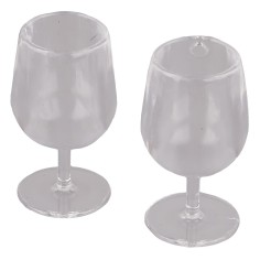 copy of Set of two glass goblets ø 1 cm glasses, glass
