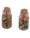 Set 2 frasquitos de perlas de 3 cm