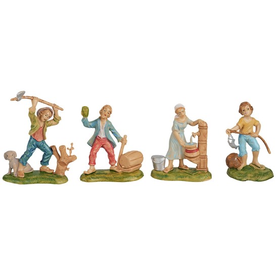 Set 12 pastori in pvc 8 cm