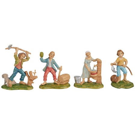 Set 12 pastori in pvc 8 cm