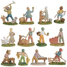 Set 12 pastori in pvc 8 cm 2