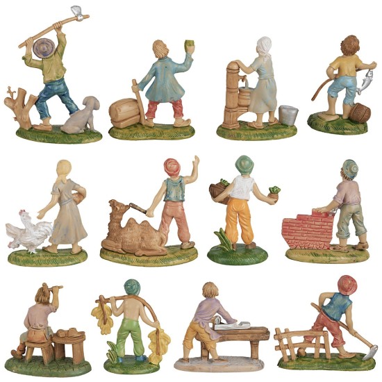 Set 12 pastori in pvc 8 cm