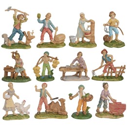 Set 12 pastori in pvc 8 cm