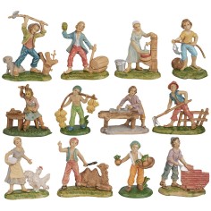 Set 12 pastori in pvc 8 cm