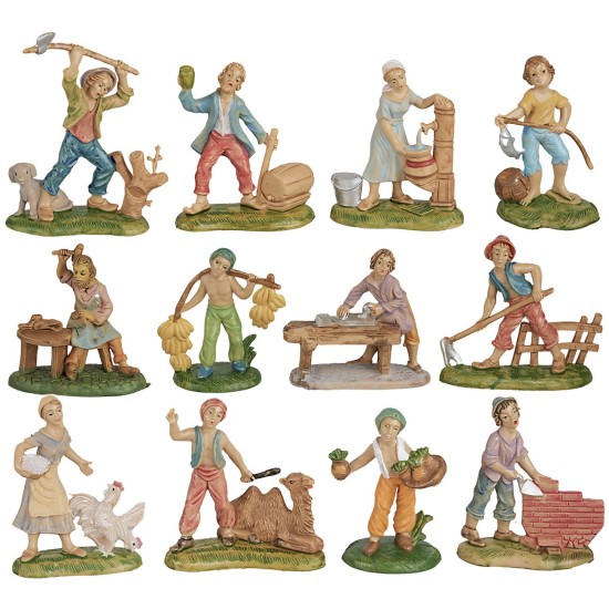 Set 12 pastori in pvc 8 cm