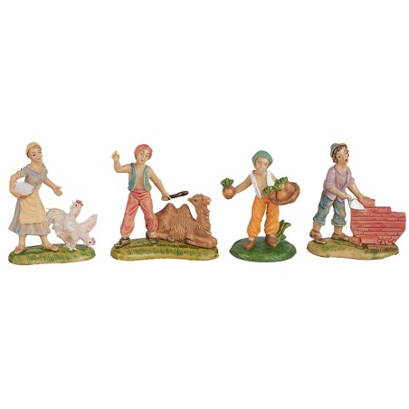 Set 12 pastori in pvc 8 cm