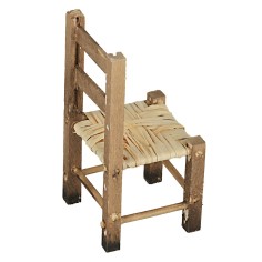 Sedia impagliata cm 4x4x3x6,5 h per presepe Mondo Presepi 2