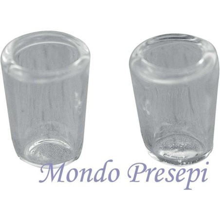 Set 2 Bicchieri in vetro mm 8x10 Mondo Presepi