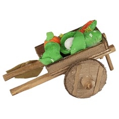 Carro in legno con verdura cm 8x7x6 h per presepe Mondo Presepi 2