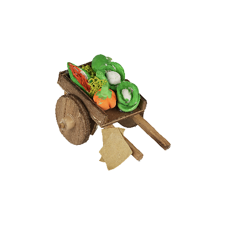 Carro in legno con verdura cm 8x7x6 h