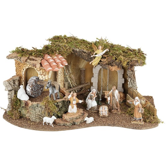 Copia de Cabaña iluminada con molino funcionando de 51,5x31x23