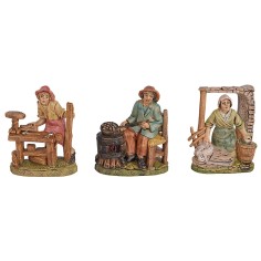 Artigiani in resina serie 10 cm per presepe Mondo Presepi 2