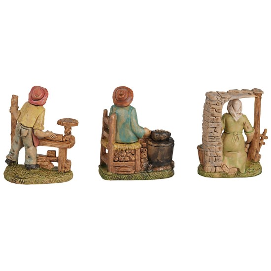 Artigiani in resina serie 10 cm per presepe Mondo Presepi