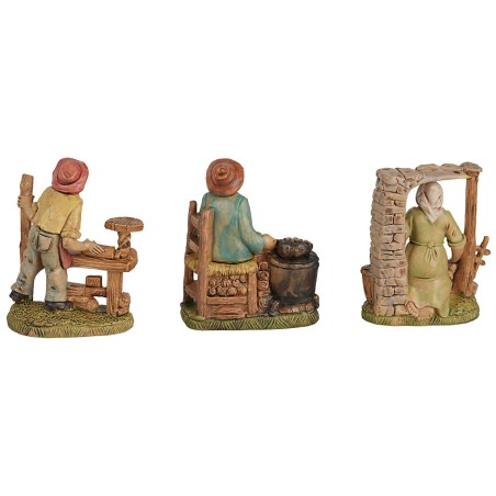 Artigiani in resina serie 10 cm per presepe Mondo Presepi