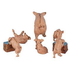 Pig family 12.5x3.5 cm base, height, family, excluded, cribs 2