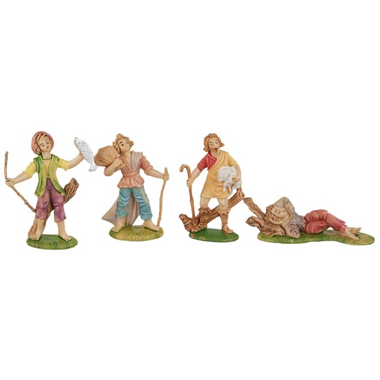 12 Pastori serie 8 cm per presepe Mondo Presepi