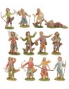 12 Pastori serie 8 cm per presepe Mondo Presepi