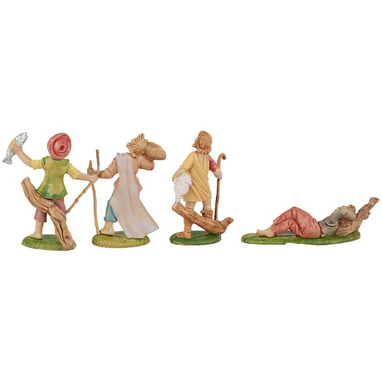 12 Pastori serie 8 cm per presepe Mondo Presepi