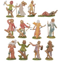 12 Pastori serie 8 cm per presepe Mondo Presepi 2