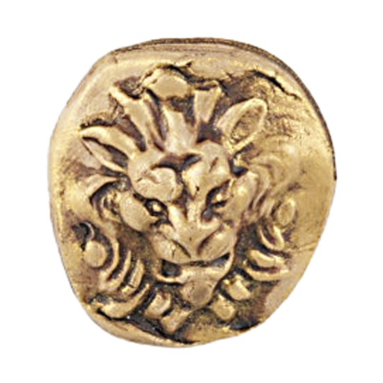 Testa di leone oro cm 4x3,5 h