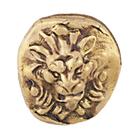 Testa di leone oro cm 4x3,5 h