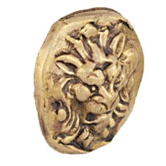 Testa di leone oro cm 4x3,5 h 2