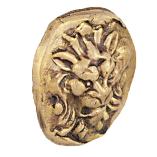 Testa di leone oro cm 4x3,5 h