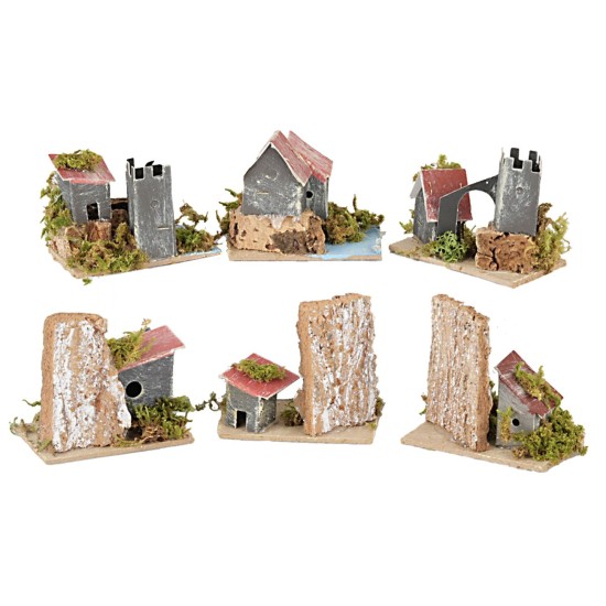 Serie di case in lontananza cm 8x5x7 h