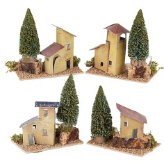 Case in lontananza con alberi cm 13,5x8x16 h 2