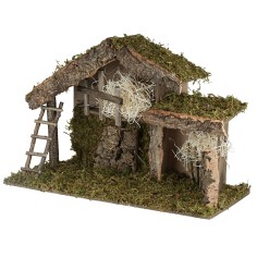 Capanna vuota cm 79x36x50 per presepe Mondo Presepi 2