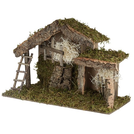 copy of Hut with bridge and lights, cm 50x26x36