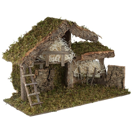 copy of Hut with bridge and lights, cm 50x26x36