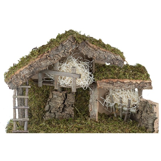 Capanna vuota cm 79x36x50 per presepe Mondo Presepi