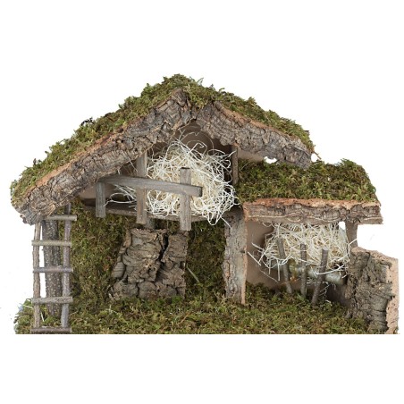 copy of Hut with bridge and lights, cm 50x26x36