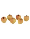 Set 6 manzanas amarillas ø 1 cm