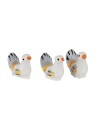 Juego de 3 palomas de resina de 1,2 cm