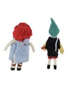 Set 2 bambole giocattolo cm 1x4 h