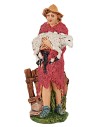 Shepherd with lamb in arms 13 cm