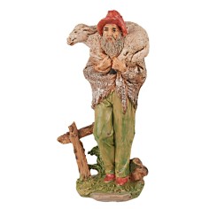 Statuina pastore con pecora serie 13 cm per presepe Mondo