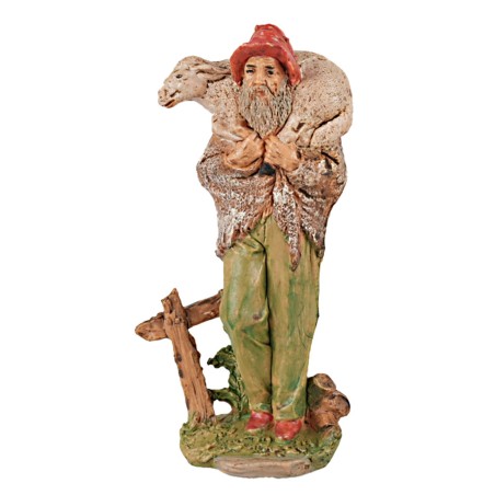 Statuina pastore con pecora serie 13 cm per presepe Mondo